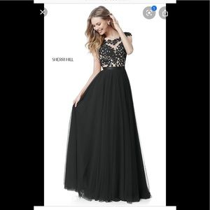 Sherri hill 51638 black
